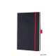 Jegyzetfüzet, exkluzív, A5, vonalas, 97 lap, keményfedeles, SIGEL 'Conceptum Red Edition', fekete-piros