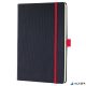 Jegyzetfüzet, exkluzív, A5, vonalas, 97 lap, keményfedeles, SIGEL "Conceptum Red Edition", fekete-piros