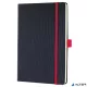 Jegyzetfüzet, exkluzív, A5, vonalas, 97 lap, keményfedeles, SIGEL "Conceptum Red Edition", fekete-piros