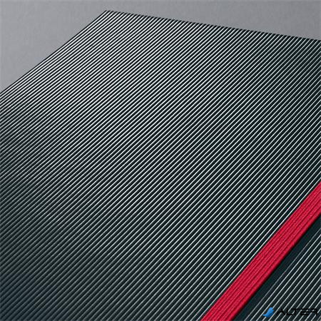 Jegyzetfüzet, exkluzív, A5, vonalas, 97 lap, keményfedeles, SIGEL 'Conceptum Red Edition', fekete-piros