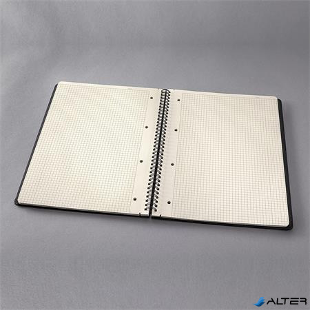 Spirálfüzet, exkluzív, A4, kockás, 80 lap, keményfedeles, SIGEL "Conceptum", fekete