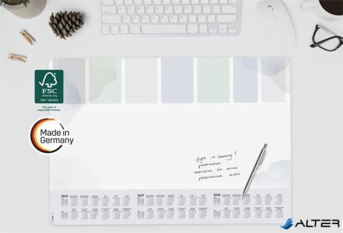 Könyökalátét, 595x410 mm, 3 éves és heti tervezővel, SIGEL "Pastel"