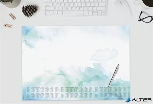 Könyökalátét, 595x410 mm, 3 éves és heti tervezővel, SIGEL "Watercolor Sea"