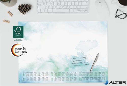 Könyökalátét, 595x410 mm, 3 éves és heti tervezővel, SIGEL "Watercolor Sea"