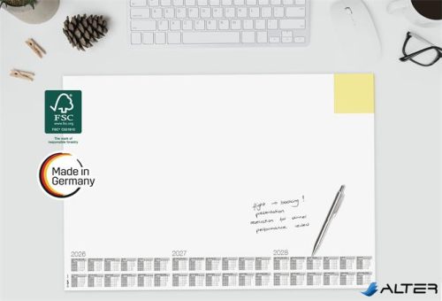 Könyökalátét, 595x410 mm, 3 éves és heti tervezővel, jegyzettömbbel, SIGEL "Memo"