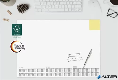 Könyökalátét, 595x410 mm, 3 éves és heti tervezővel, jegyzettömbbel, SIGEL "Memo"