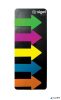Jelölőcímke, műanyag, 5x25 lap, 25x45 mm, SIGEL "Nyilak", vegyes szín
