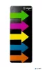 Jelölőcímke, műanyag, 5x25 lap, 25x45 mm, SIGEL "Nyilak", vegyes szín