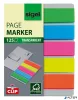 Jelölőcímke, műanyag, 5x25 lap, 12x50 mm, klippel, SIGEL 'Clip', vegyes szín