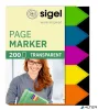Jelölőcímke, műanyag, 5x40 lap, 12x45 mm, SIGEL "Nyilak", vegyes szín