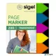 Jelölőcímke, műanyag, 5x40 lap, 12x45 mm, SIGEL "Nyilak", vegyes szín