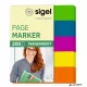 Jelölőcímke, műanyag, 5x40 lap, 12x50 mm, SIGEL "615", vegyes szín