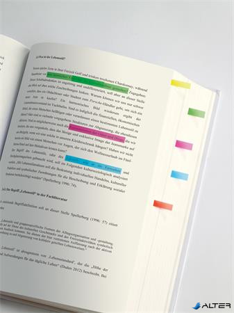 Jelölőcímke, műanyag, 10x40 lap, 6x50 mm, SIGEL 'Micro', vegyes szín