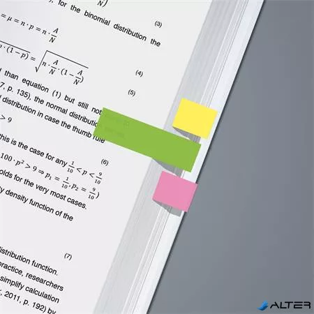 Jelölőcímke, papír, 5x40 lap, 12x50 mm, SIGEL 'Brilliant Mini', vegyes szín