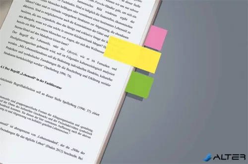 Jelölőcímke, papír, 4x40 lap, 20x50 mm, SIGEL 'Brilliant', vegyes szín