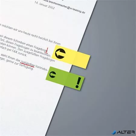 Jelölőcímke, papír, 4x40 lap, 20x50 mm, SIGEL, vegyes szín