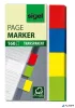 Jelölőcímke, műanyag, 4x40 lap, 20x50 mm, SIGEL 'Clear', vegyes szín