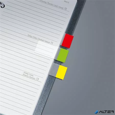 Jelölőcímke, műanyag, 4x40 lap, 20x50 mm, SIGEL 'Clear', vegyes szín