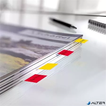 Jelölőcímke, műanyag, 4x40 lap, 20x50 mm, SIGEL 'Clear', vegyes szín