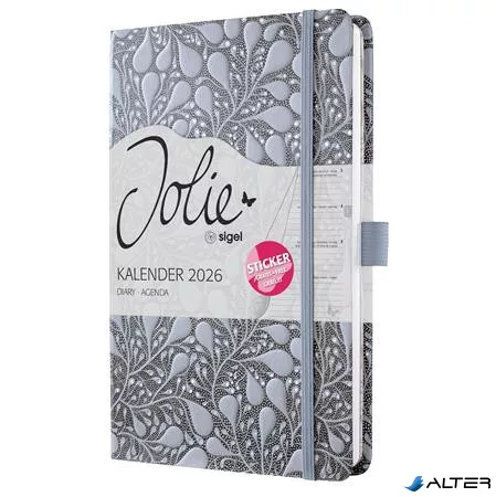 Naptár, A5, heti, 2026, kemény borító, SIGEL "Jolie", Enchanted Sky