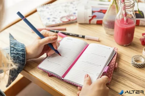 Naptár, A5, heti, 2026, kemény borító, SIGEL "Jolie", Enchanted Sky