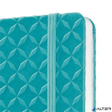 Jegyzetfüzet, exkluzív, 95x150 mm, vonalas, 87 lap, keményfedeles, SIGEL "Jolie", türkiz