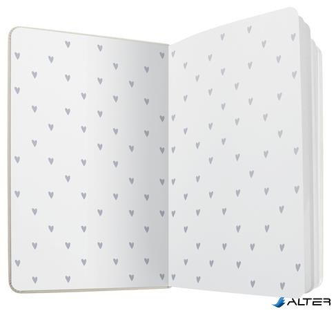 Jegyzetfüzet, exkluzív, 135x203 mm, vonalas, 87 lap, keményfedeles, SIGEL "Jolie", Rose Love