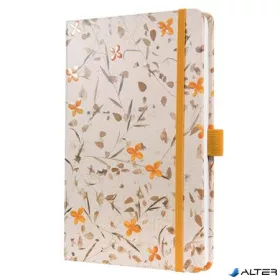   Jegyzetfüzet, exkluzív, 135x203 mm, vonalas, 87 lap, keményfedeles, SIGEL "Jolie" Bloom Orange