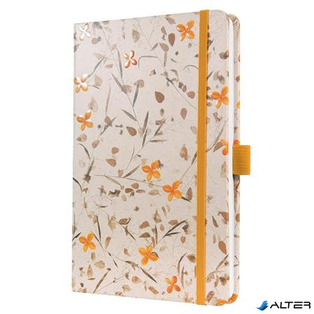 Jegyzetfüzet, exkluzív, 135x203 mm, vonalas, 87 lap, keményfedeles, SIGEL "Jolie" Bloom Orange
