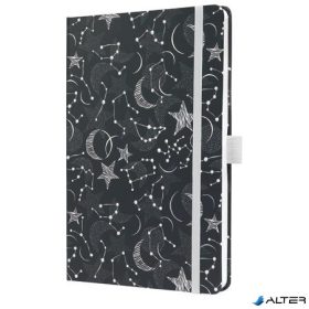   Jegyzetfüzet, exkluzív, 135x203 mm, vonalas, 87 lap, keményfedeles, SIGEL "Jolie", Cosmic Fantasy Black