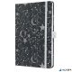 Jegyzetfüzet, exkluzív, 135x203 mm, vonalas, 87 lap, keményfedeles, SIGEL "Jolie", Cosmic Fantasy Black
