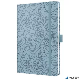   Jegyzetfüzet, exkluzív, 135x203 mm, vonalas, 87 lap, keményfedeles, SIGEL "Jolie", Blue Monstera