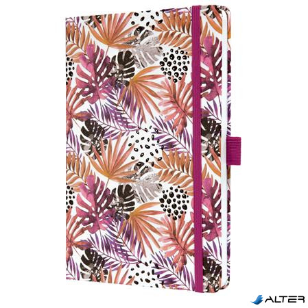 Jegyzetfüzet, exkluzív, 135x203 mm, vonalas, 87 lap, keményfedeles, SIGEL "Jolie", Apricot Jungle Fever