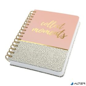   Spirálfüzet, 168x215 mm, pontrácsos, 120 lap, keményfedeles, SIGEL 'Jolie', Sweet Dots