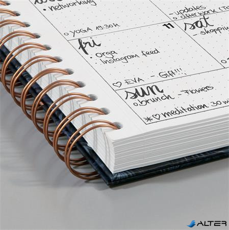 Spirálfüzet, 168x215 mm, pontrácsos, 120 lap, keményfedeles, SIGEL 'Jolie', Sweet Dots