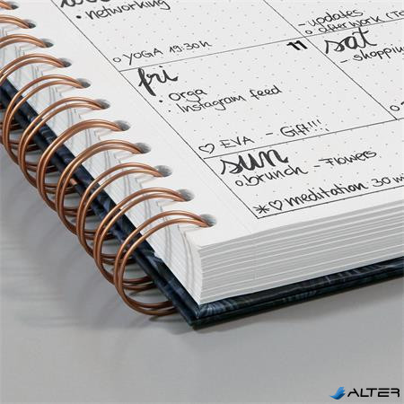 Spirálfüzet, 168x215 mm, pontrácsos, 120 lap, keményfedeles, SIGEL 'Jolie', Perfectly Imperfect