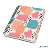 Spirálfüzet, 162x215 mm, pontrácsos, 60 lap, keményfedeles, SIGEL 'Jolie' Brush Marks