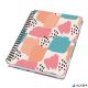 Spirálfüzet, 162x215 mm, pontrácsos, 60 lap, keményfedeles, SIGEL 'Jolie' Brush Marks