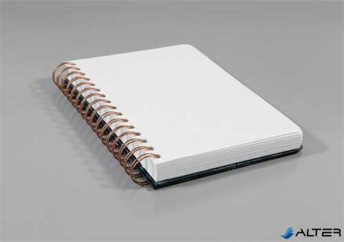 Spirálfüzet, 162x215 mm, pontrácsos, 60 lap, keményfedeles, SIGEL 'Jolie' Brush Marks