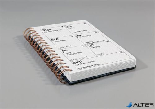 Spirálfüzet, 168x215 mm, pontrácsos, 120 lap, keményfedeles, SIGEL 'Jolie', Open your mind