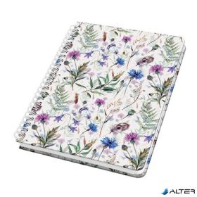   Spirálfüzet, 162x215 mm, pontrácsos, 60 lap, keményfedeles, SIGEL 'Jolie', Misty Meadows