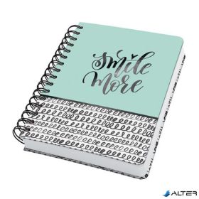   Spirálfüzet, 168x215 mm, pontrácsos, 120 lap, keményfedeles, SIGEL 'Jolie', Curly Mint