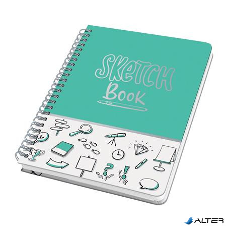Spirálfüzet, 162x215 mm, pontrácsos, 60 lap, keményfedeles, SIGEL "Jolie", Sketch Book