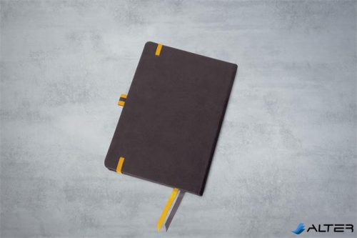 Jegyzetfüzet, exkluzív, A5, vonalas, 88 lap, keményfedeles, SIGEL "Linescape", fekete-sárga