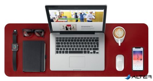 Könyökalátét, 800x300 mm, kétoldalas, SIGEL, fekete-piros