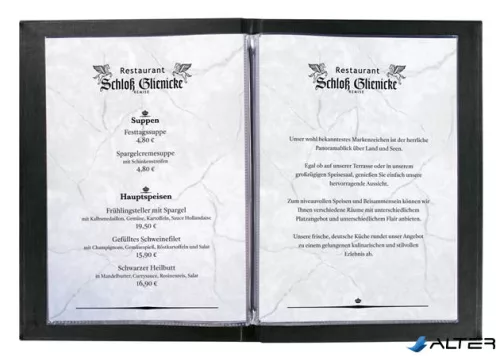 Étlaptartó, A4, keményfedeles, felirat nélkül, SIGEL, fekete