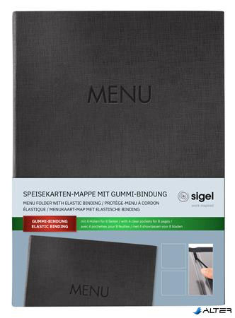 Étlaptartó, A4, keményfedeles, SIGEL „MENU”, antracit