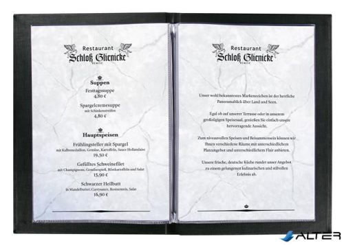 Étlaptartó, A4, keményfedeles, SIGEL „MENU”, antracit