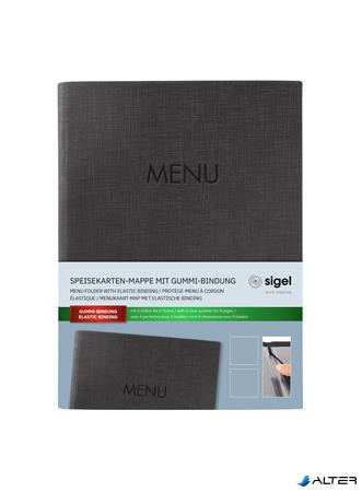 Étlaptartó, A5, keményfedeles, SIGEL, antracit