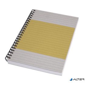   Spirálfüzet, A5, vonalas, 80 lap, puhafedeles, SIGEL 'Quicknote', sárga-szürke